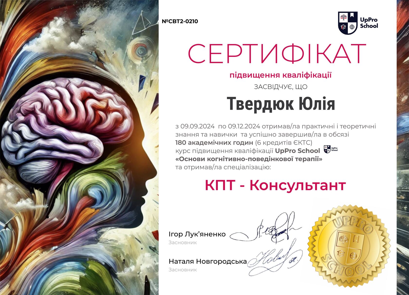 Сертифікат 2